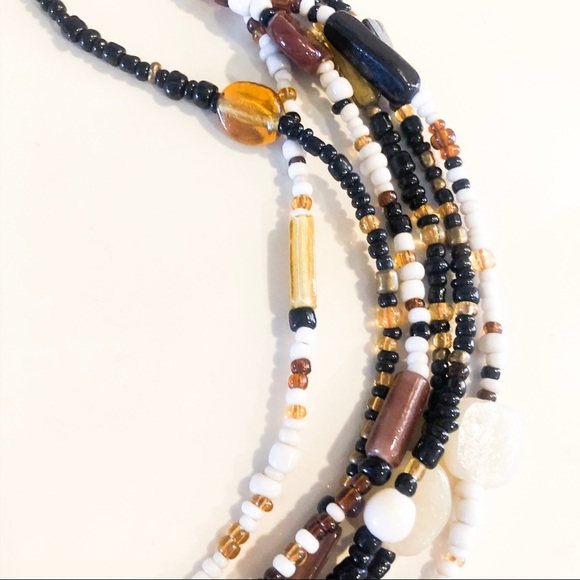 NEW Handmade Layered Brown Bead Necklace - Picture 4 of 4